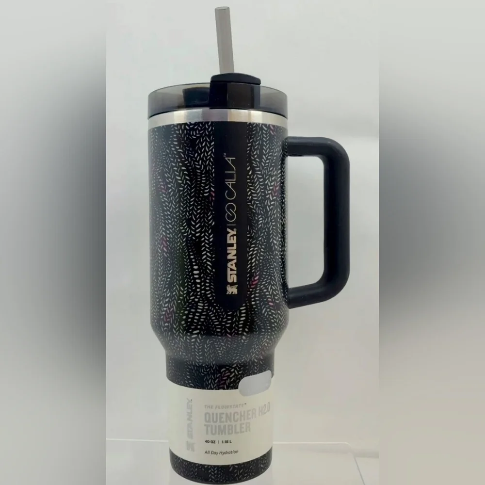 Stanley X Calia 40oz Black Quencher Tumbler with Straw And Handle NWOB - Picture 1 of 1